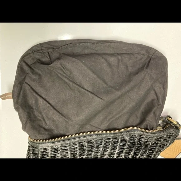 Linea Pelle Woven Leather Black Bag BNWT!! - Picture 10 of 16